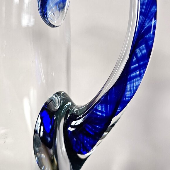 Crisa "Impressions" Glass Carafe Pitcher or Vase - Picture 3 of 7